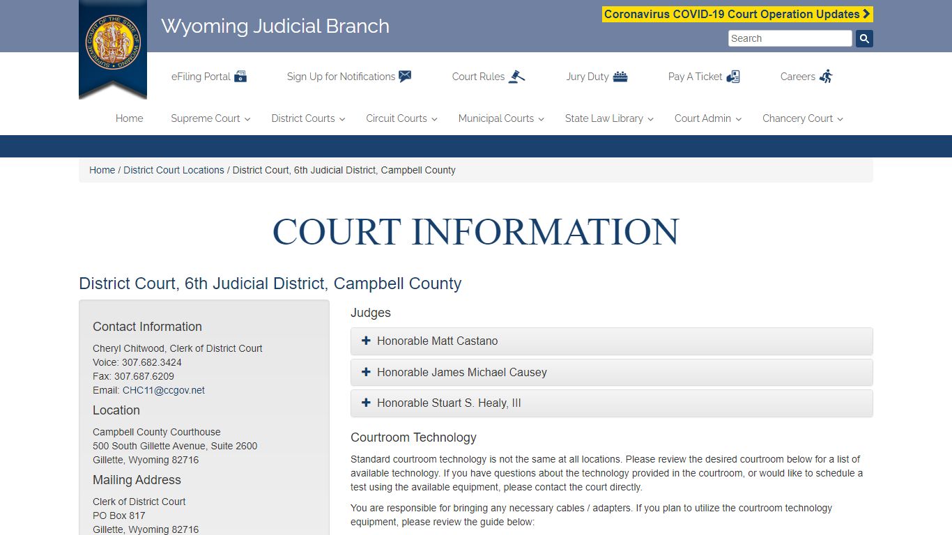 District Court, 6th Judicial District, Campbell County – Wyoming ...