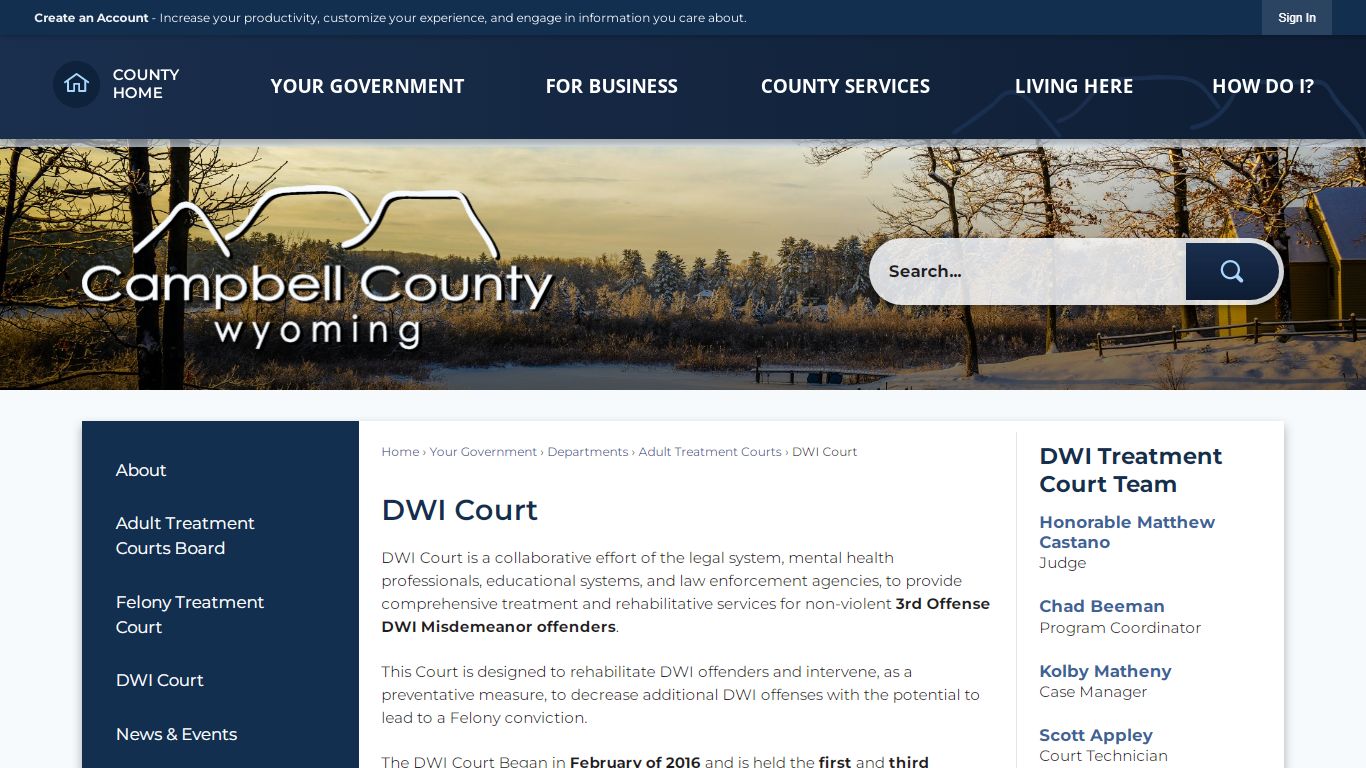 DWI Court | Campbell County, WY - Official Website